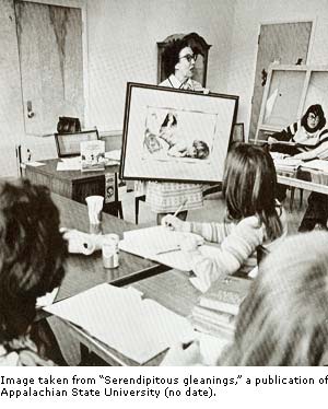 Beulah Campbell teaching her Children's Literature course